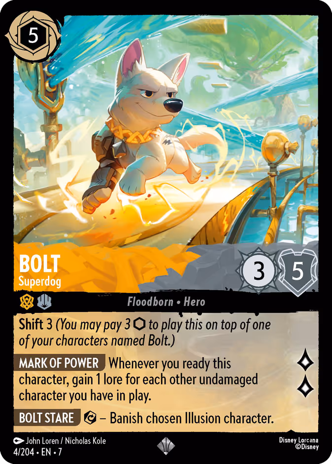 Bolt - Superdog 7-4 Lorcana card