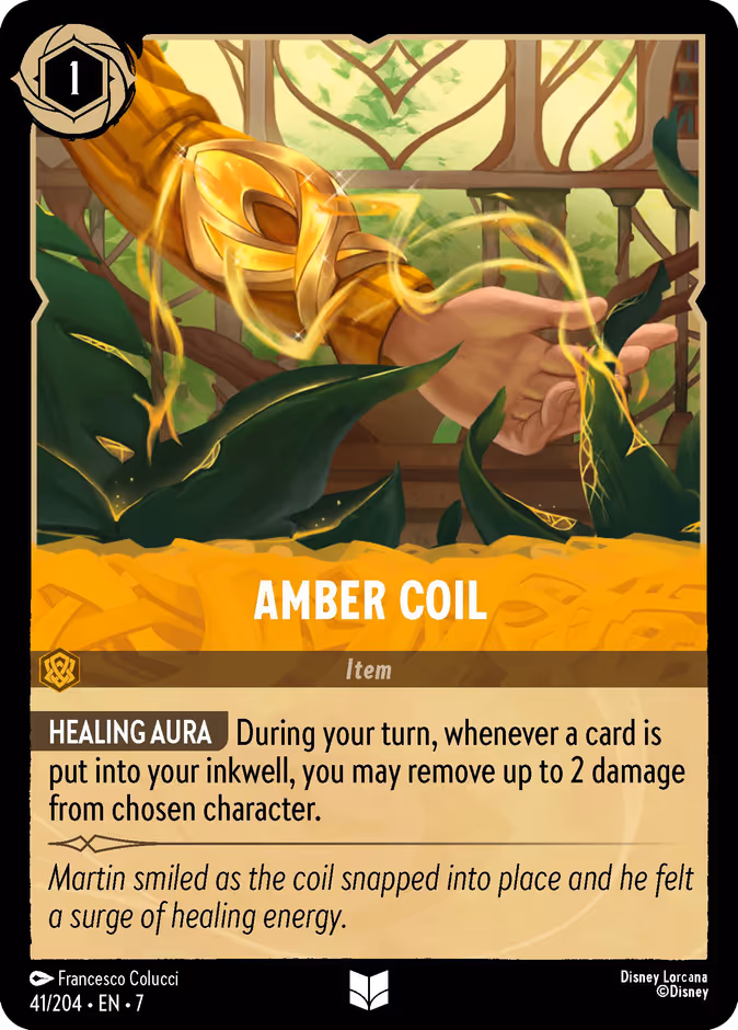 Amber Coil 7-41 Lorcana card