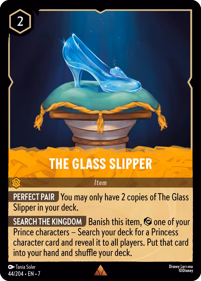 The Glass Slipper 7-44 Lorcana card