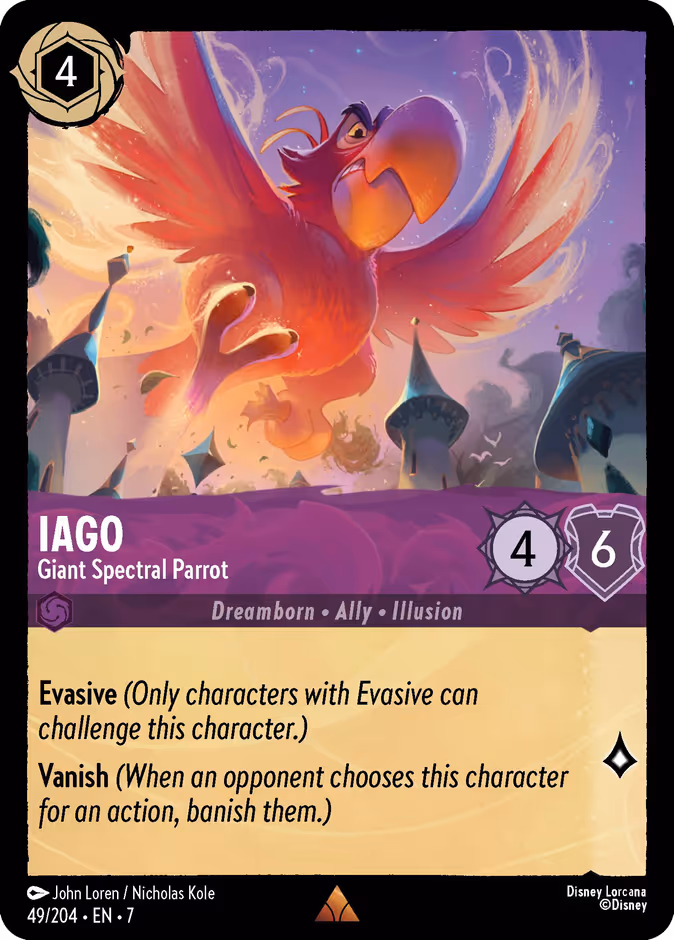Iago - Giant Spectral Parrot 7-49 Lorcana card
