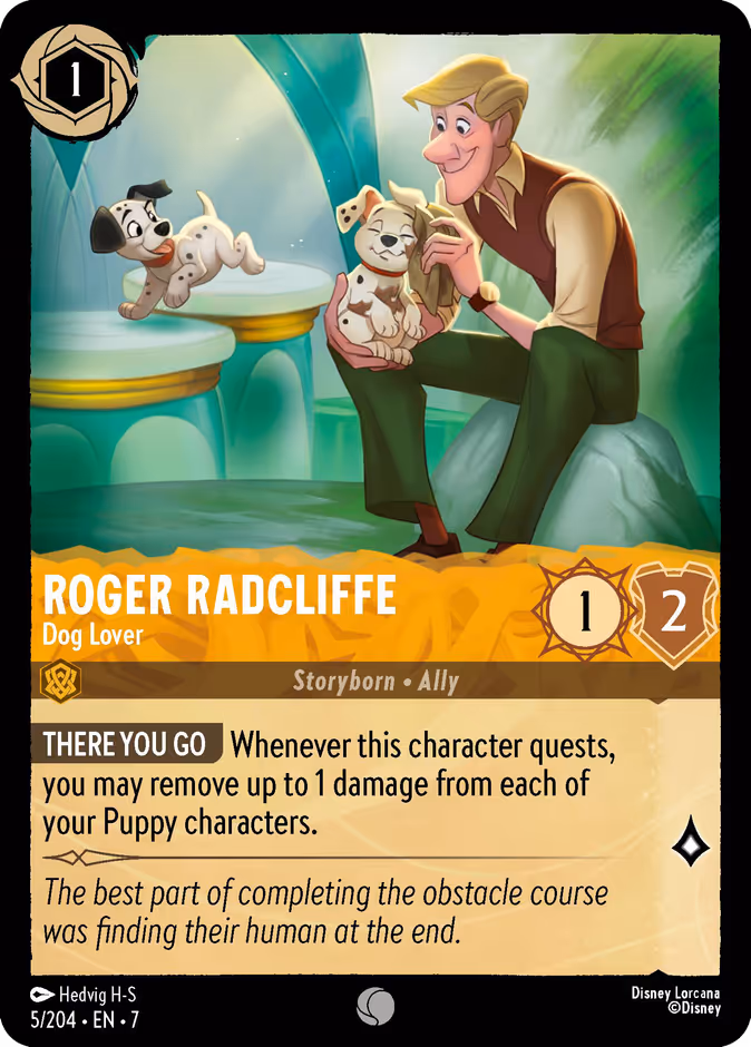 Roger Radcliffe - Dog Lover 7-5 Lorcana card