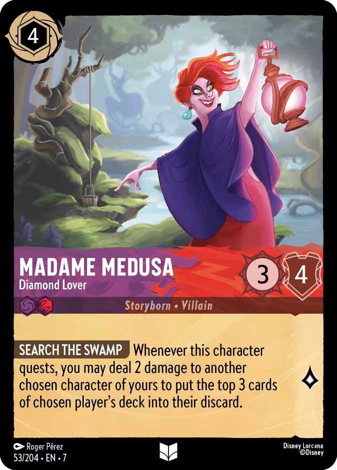 Madame Medusa - Diamond Lover 7-53 Lorcana card
