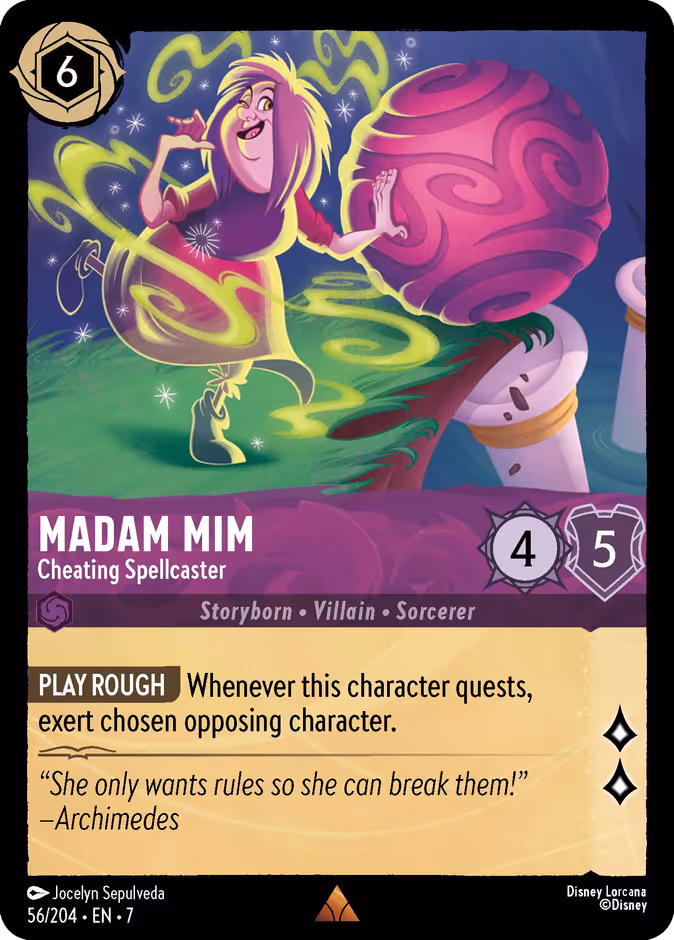 Madam Mim - Cheating Spellcaster 7-56 Lorcana card