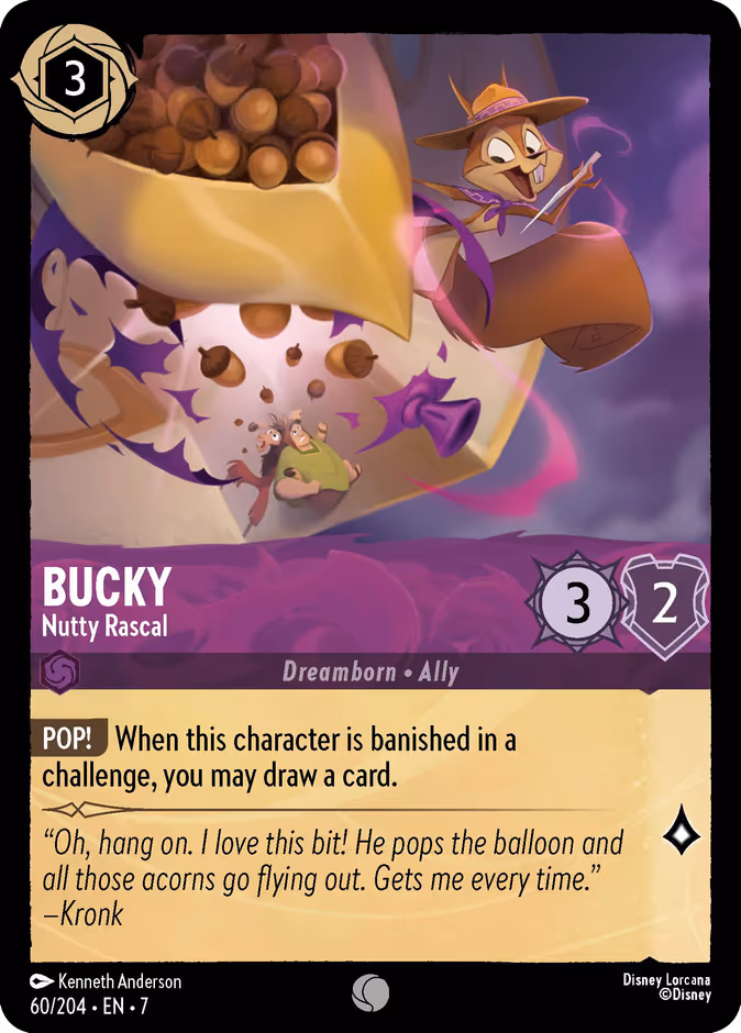 Bucky - Nutty Rascal 7-60 Lorcana card