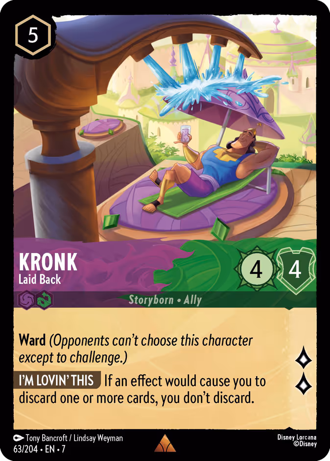 Kronk - Laid Back 7-63 Lorcana card