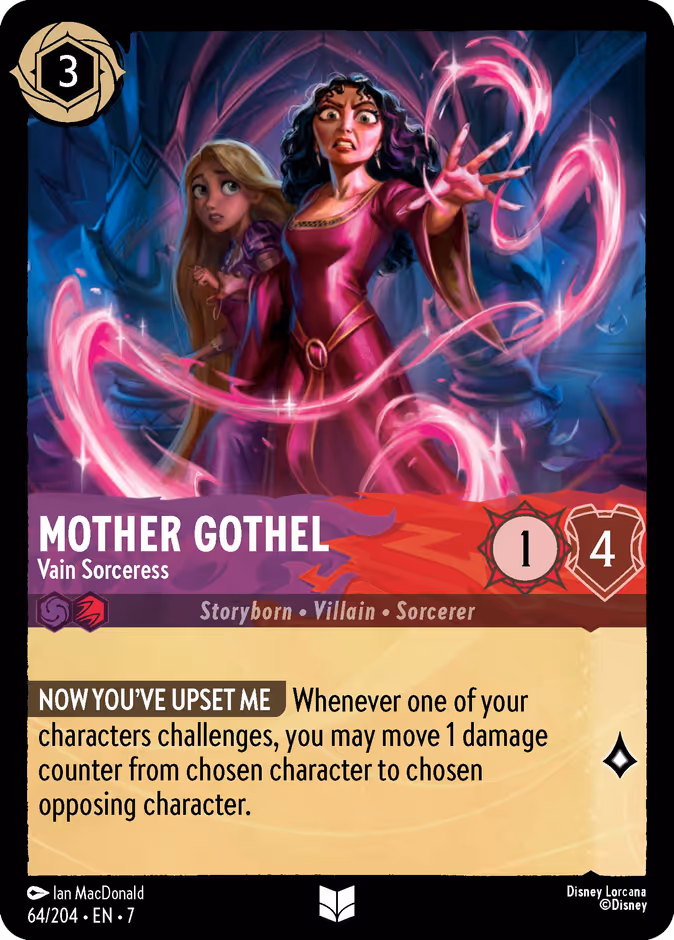 Mother Gothel - Vain Sorceress 7-64 Lorcana card