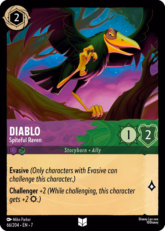 Diablo - Spiteful Raven 7-66 Lorcana card