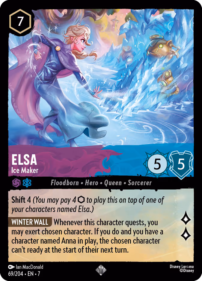Elsa - Ice Maker 7-69 Lorcana card