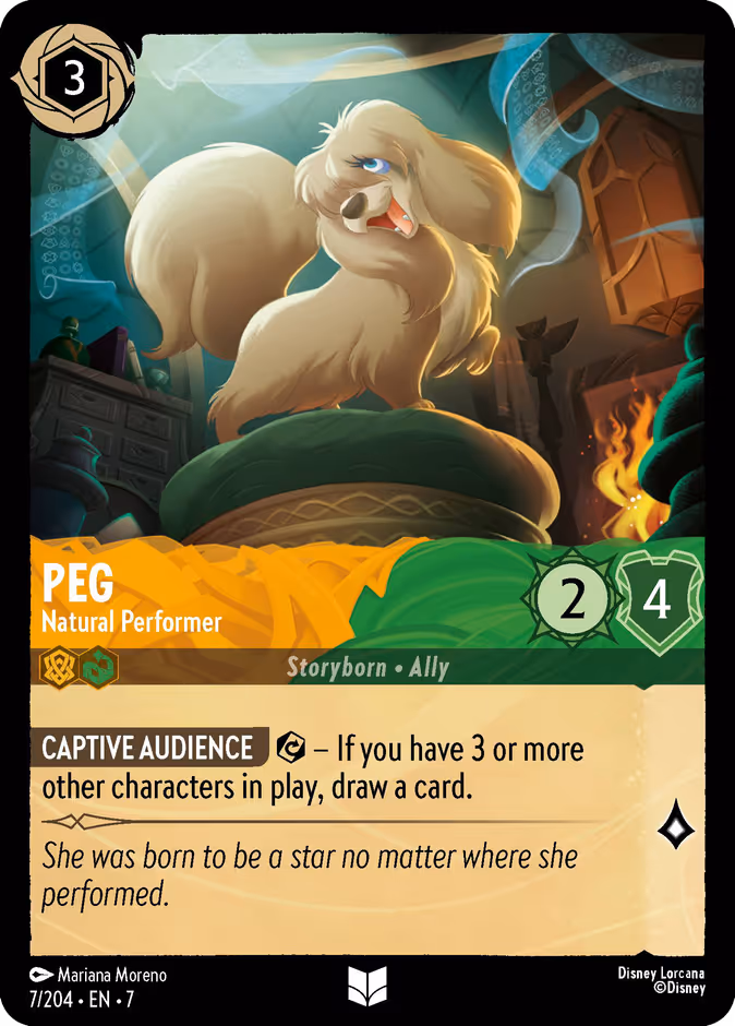 Peg - Natural Performer 7-7 Lorcana card