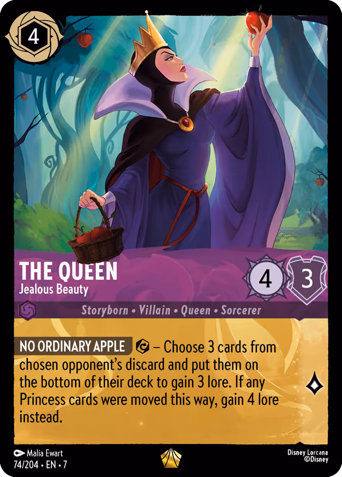 The Queen - Jealous Beauty 7-74 Lorcana card