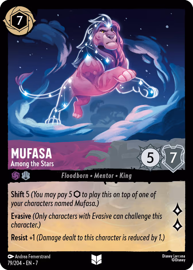 Mufasa - Among the Stars 7-79 Lorcana card