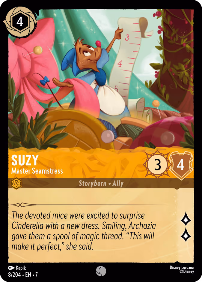 Suzy - Master Seamstress 7-8 Lorcana card