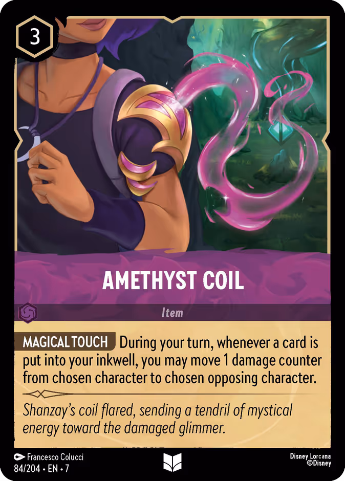 Amethyst Coil 7-84 Lorcana card