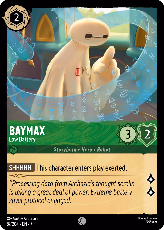 Baymax - Low Battery 7-87 Lorcana card