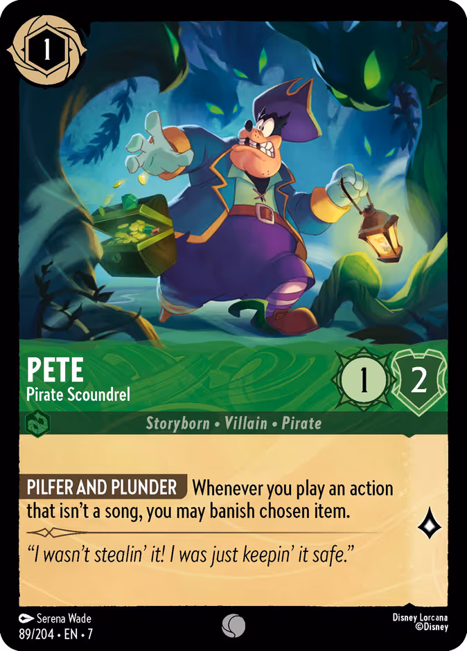 Pete - Pirate Scoundrel 7-89 Lorcana card