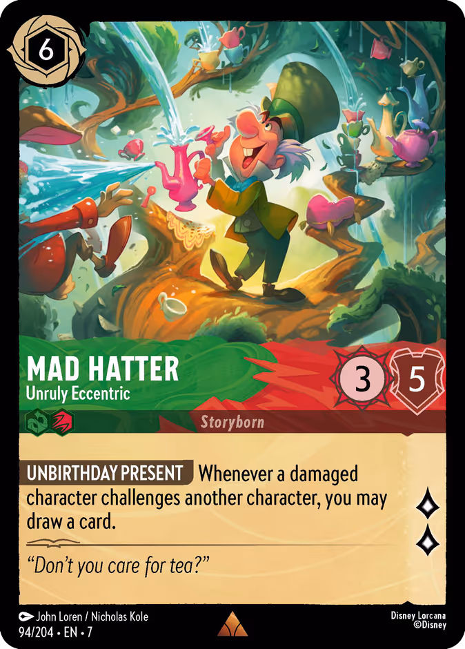 Mad Hatter - Unruly Eccentric 7-94 Lorcana card