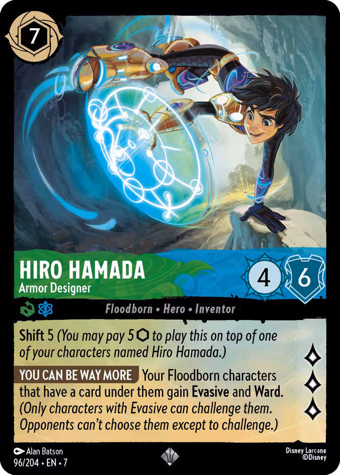 Hiro Hamada - Armor Designer 7-96 Lorcana card