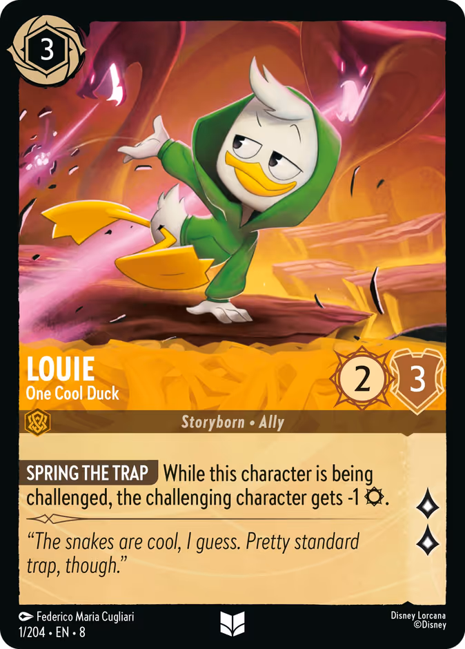 Louie - One Cool Duck 8-1 Lorcana card