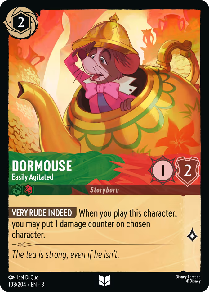 Dormouse - Easily Agitated 8-103 Lorcana card