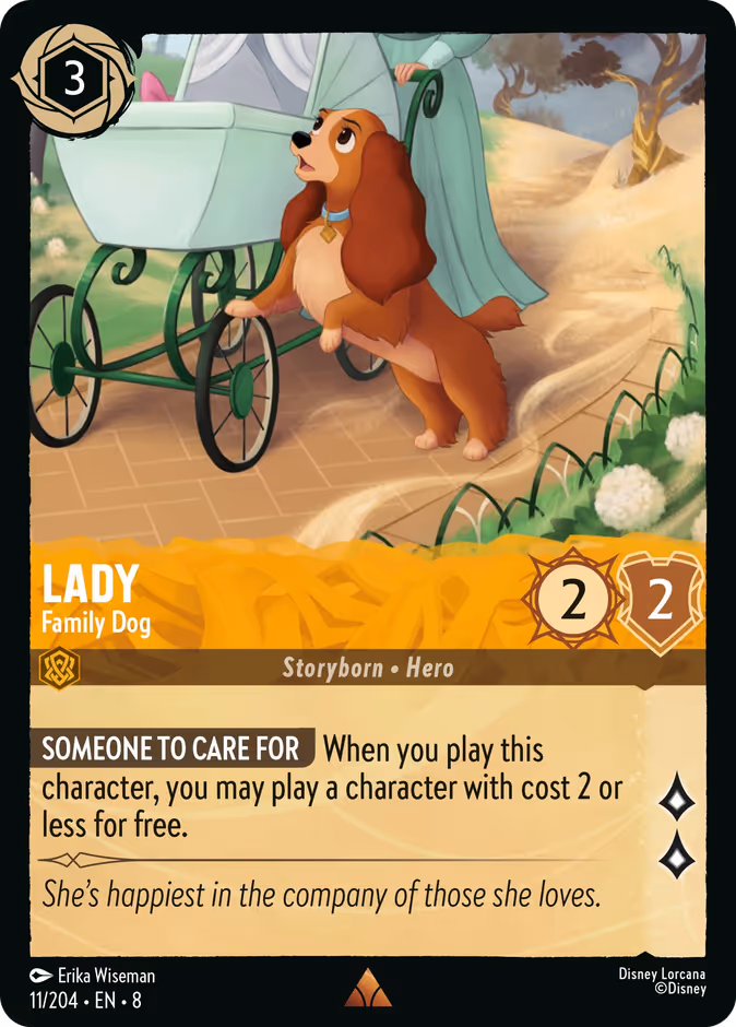 Lady - Family Dog 8-11 Lorcana card