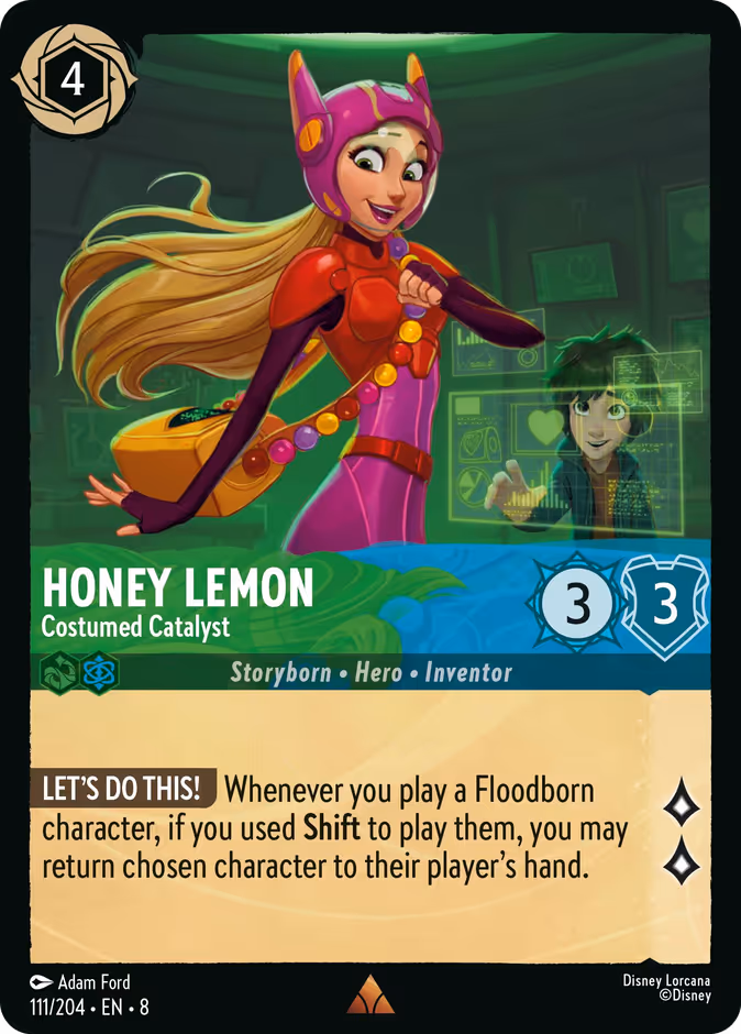 Honey Lemon - Costumed Catalyst 8-111 Lorcana card