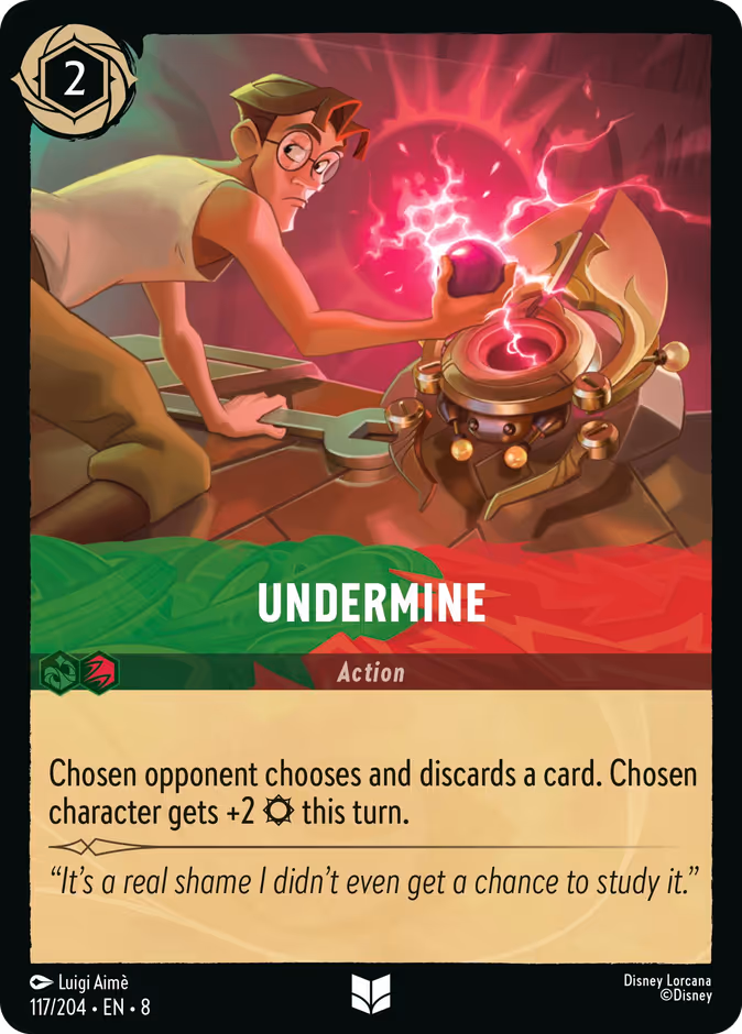 Undermine 8-117 Lorcana card