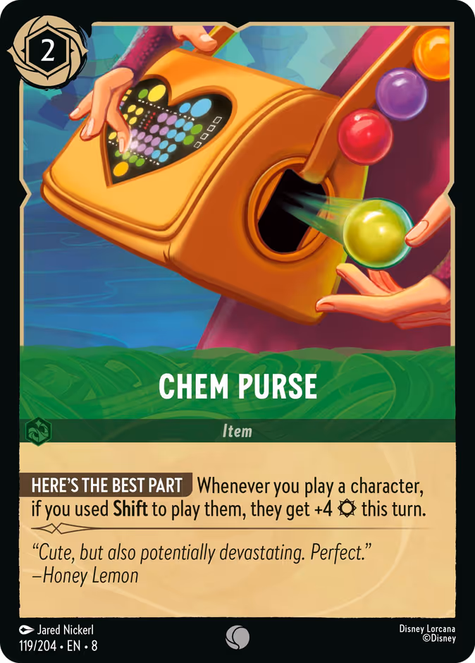 Chem Purse 8-119 Lorcana card
