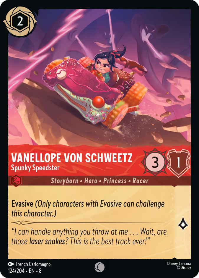 Vanellope Von Schweetz - Spunky Speedster 8-124 Lorcana card
