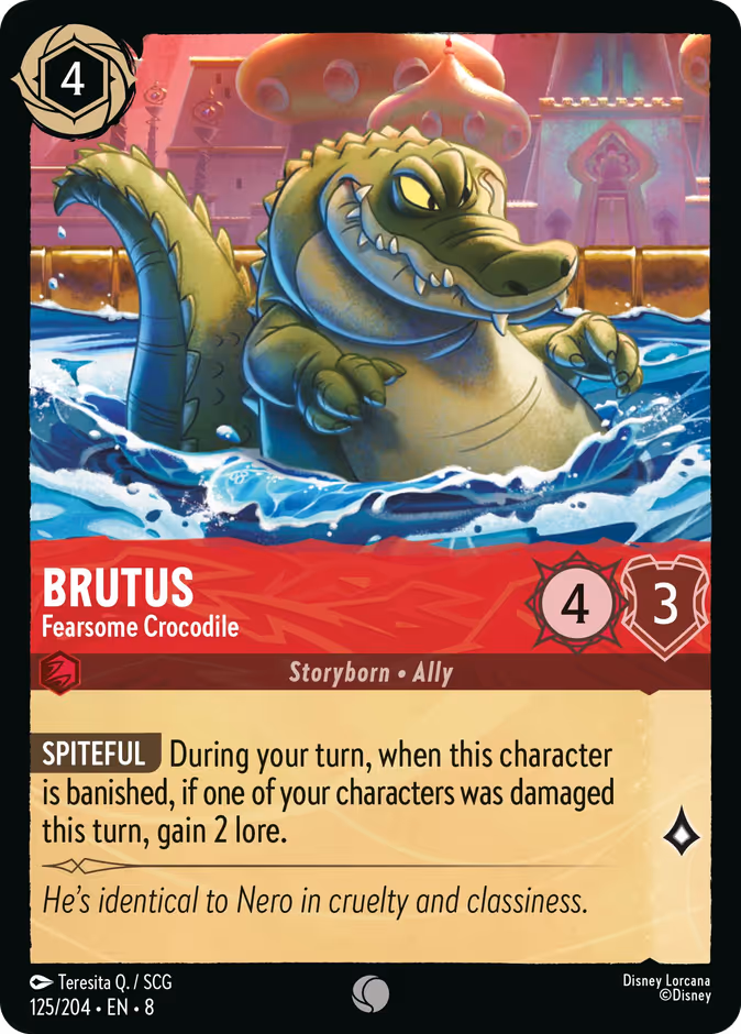 Brutus - Fearsome Crocodile 8-125 Lorcana card