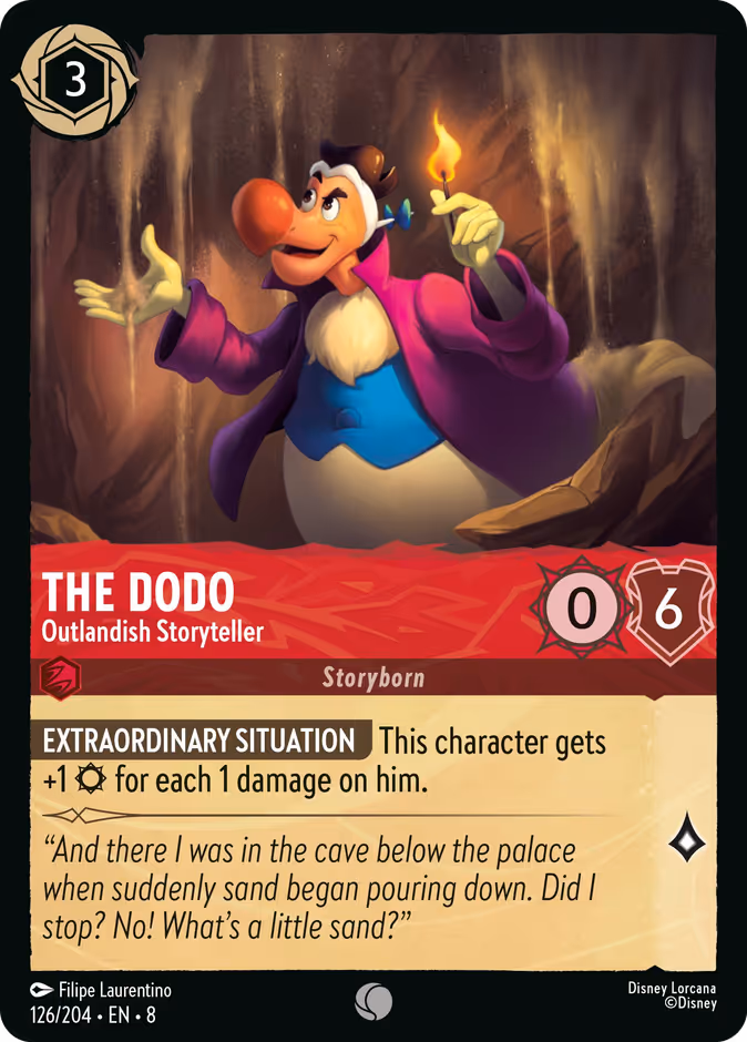 The Dodo - Outlandish Storyteller 8-126 Lorcana card