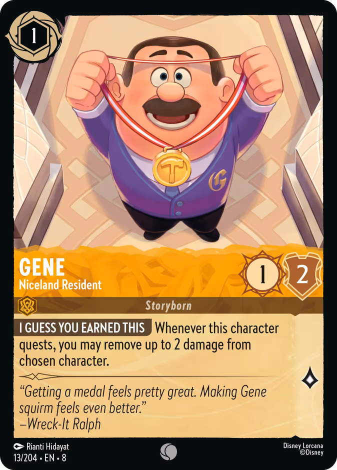 Gene - Niceland Resident 8-13 Lorcana card