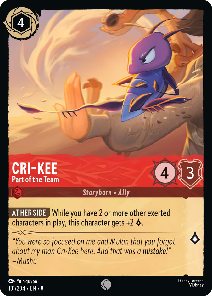 Cri-Kee - Part of the Team 8-131 Lorcana card