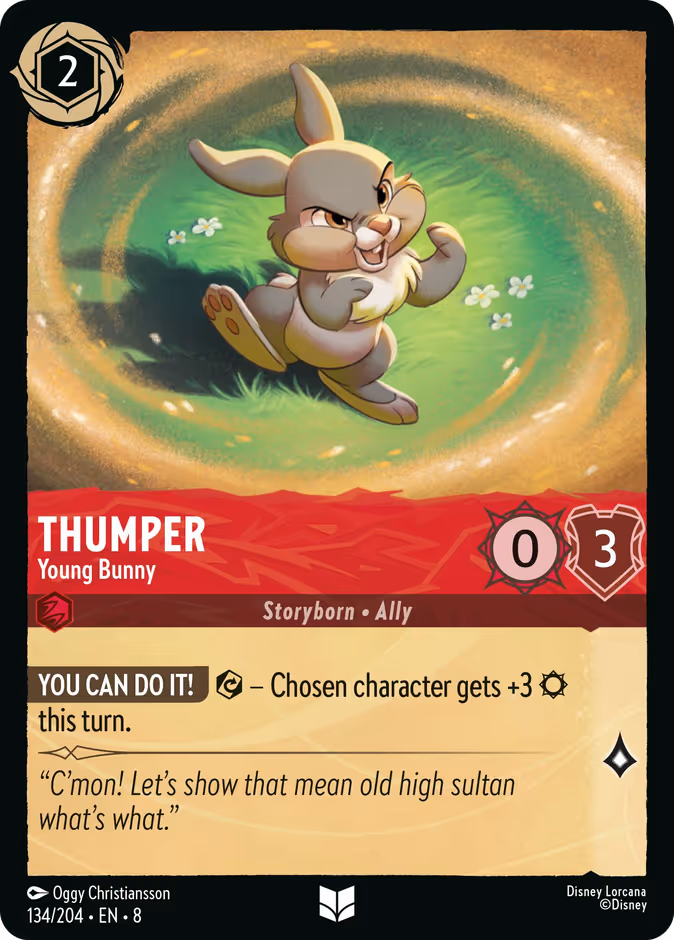 Thumper - Young Bunny 8-134 Lorcana card