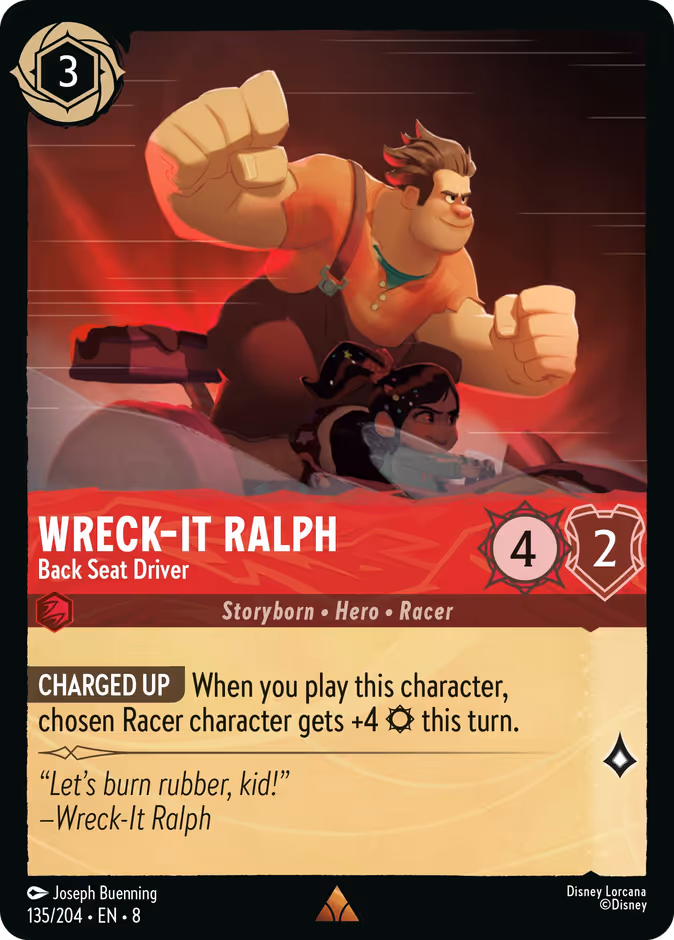 Wreck-It Ralph - Back Seat Driver 8-135 Lorcana card
