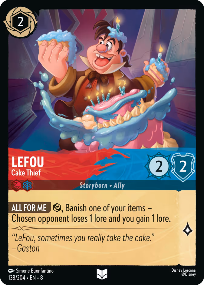 LeFou - Cake Thief 8-138 Lorcana card