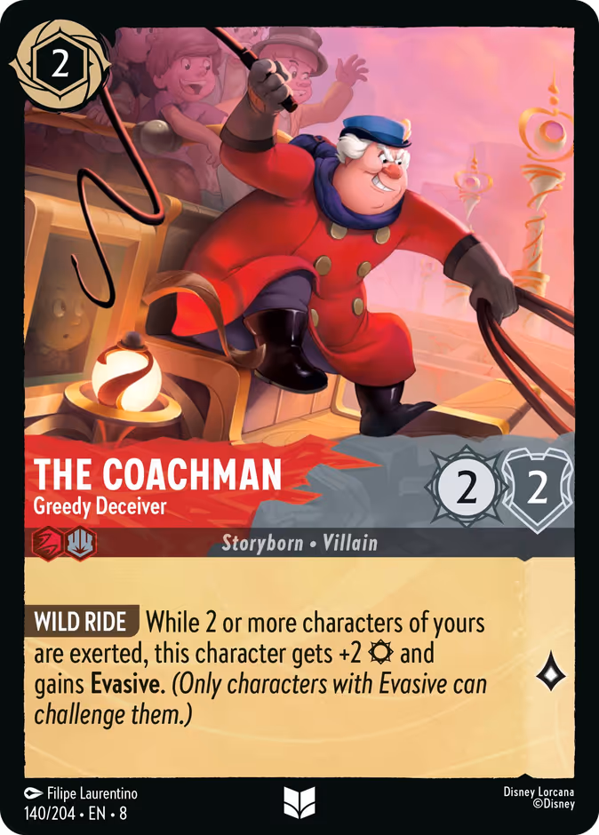 The Coachman - Greedy Deceiver 8-140 Lorcana card