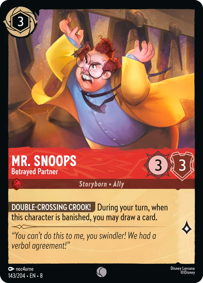 Mr. Snoops - Betrayed Partner 8-143 Lorcana card
