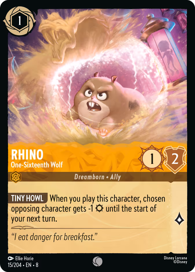 Rhino - One-Sixteenth Wolf 8-15 Lorcana card