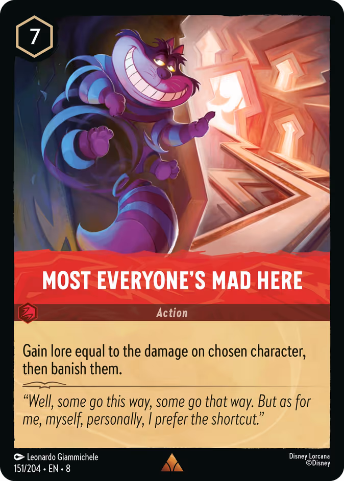 Most Everyone's Mad Here 8-151 Lorcana card