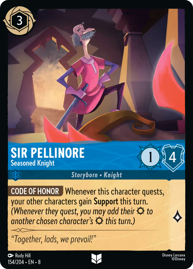 Sir Pellinore - Seasoned Knight 8-154 Lorcana card