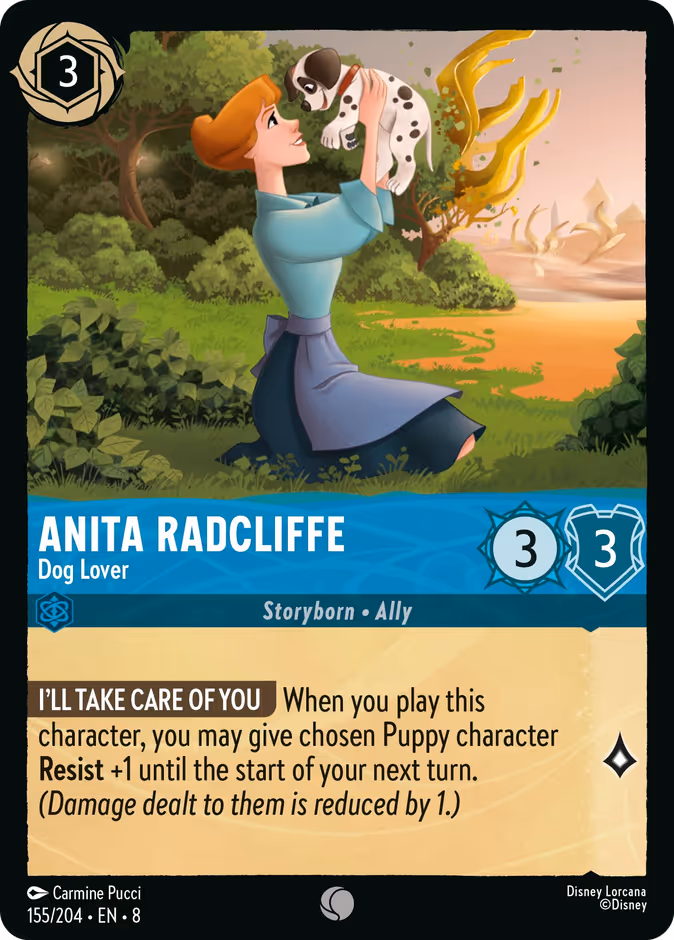 Anita Radcliffe - Dog Lover 8-155 Lorcana card