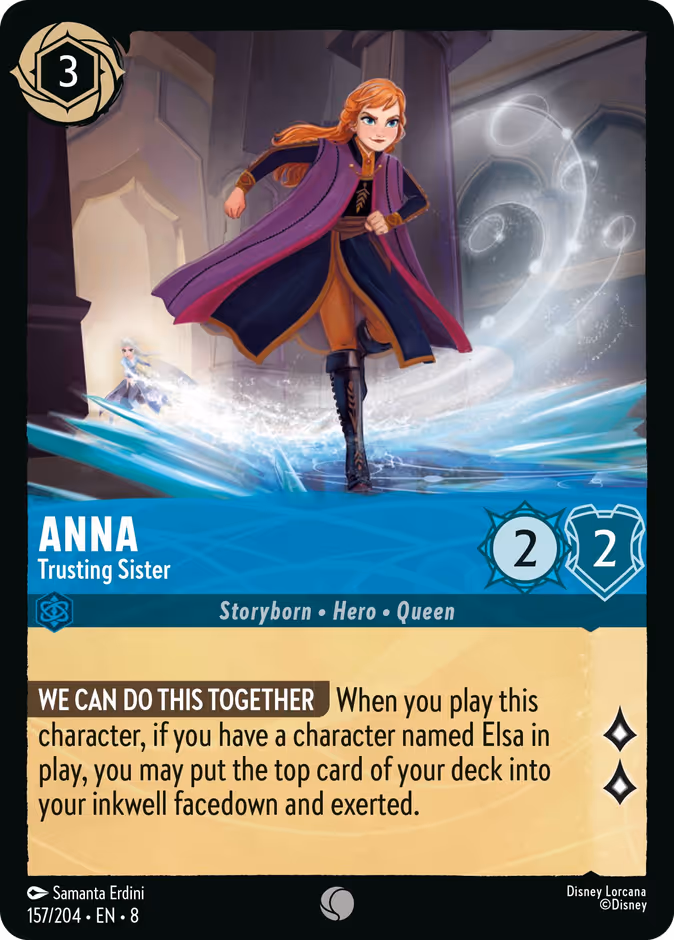 Anna - Trusting Sister 8-157 Lorcana card