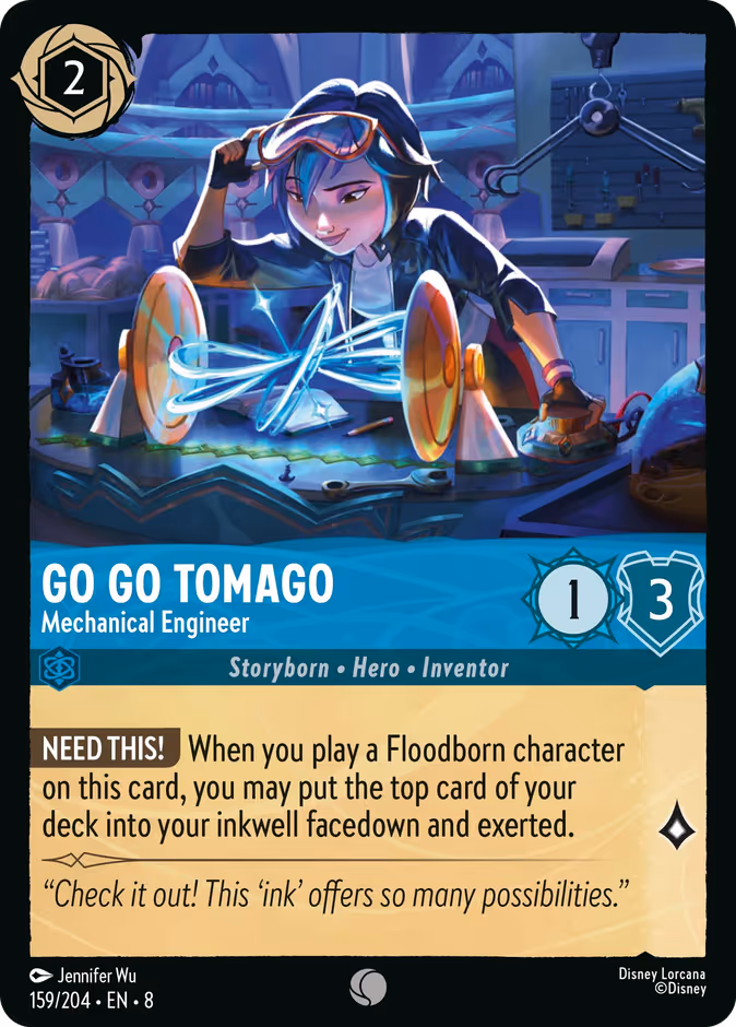 Go Go Tomago - Mechanical Engineer 8-159 Lorcana card