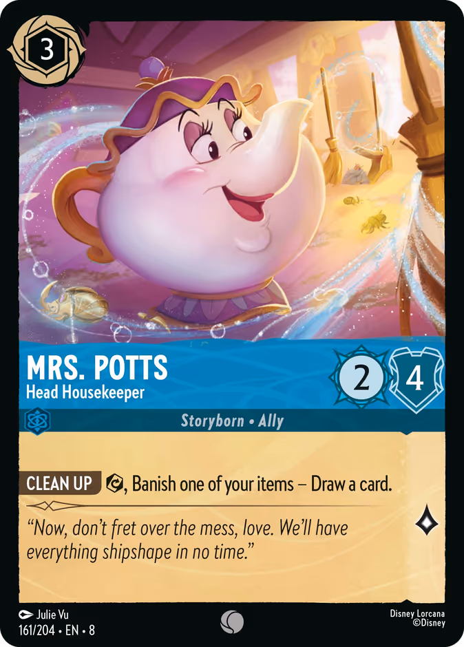 Mrs. Potts - Head Housekeeper 8-161 Lorcana card
