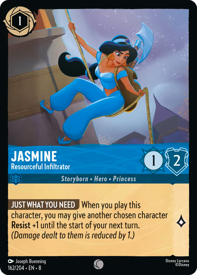 Jasmine - Resourceful Infiltrator 8-162 Lorcana card