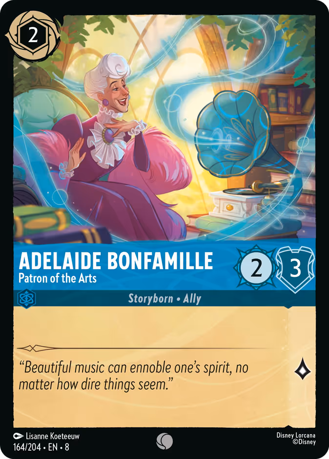 Adelaide Bonfamille - Patron of the Arts 8-164 Lorcana card