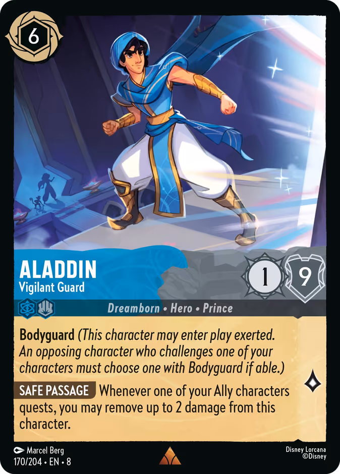 Aladdin - Vigilant Guard 8-170 Lorcana card