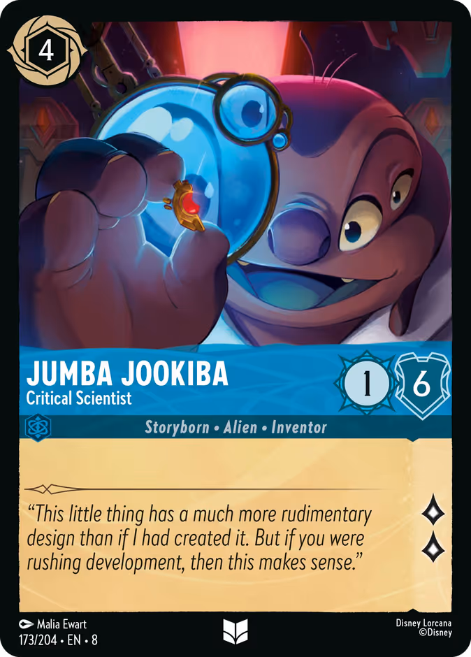 Jumba Jookiba - Critical Scientist 8-173 Lorcana card