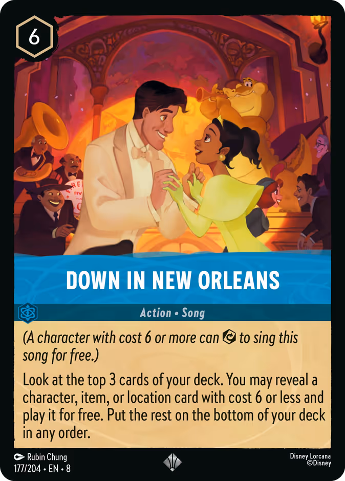 Down in New Orleans 8-177 Lorcana card