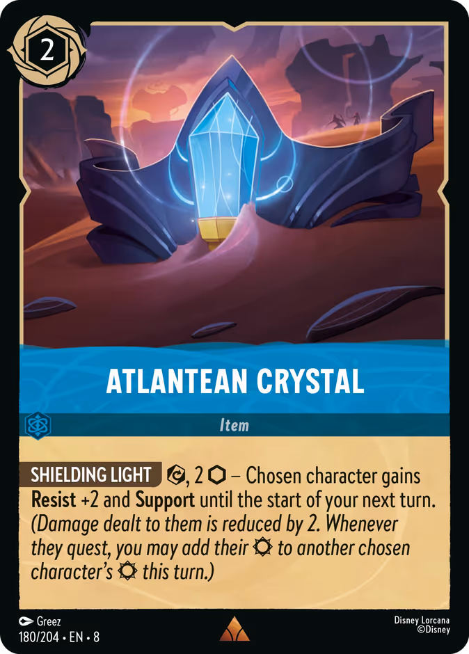Atlantean Crystal 8-180 Lorcana card
